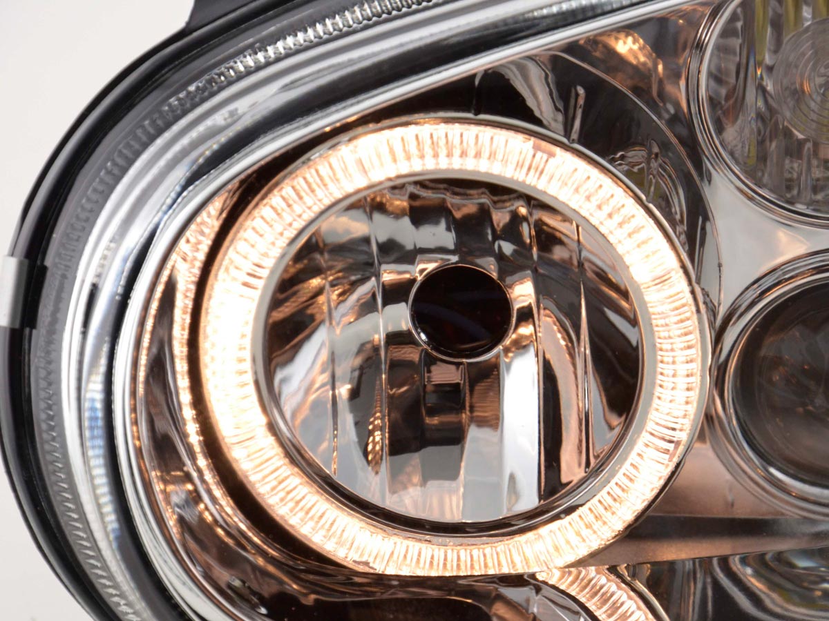 Scheinwerfer Set Angel Eyes VW Golf 4 Typ 1J 98-03 chrom Scheinwerfer Set Angel Eyes VW Golf 4 Typ 1J 98-03 chrom